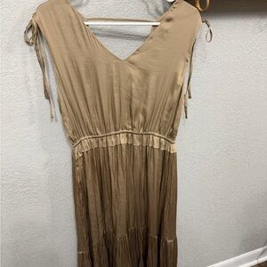 Tahari Tan Maxi Dress